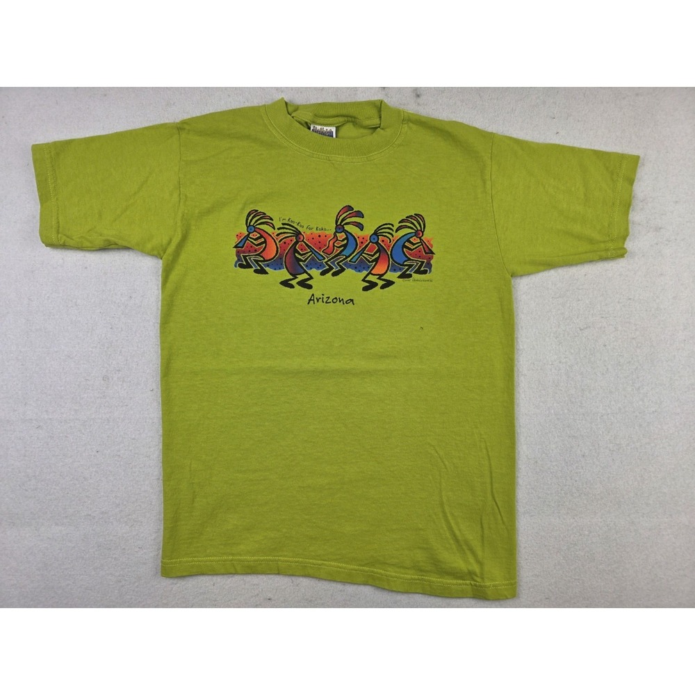 Vintage‎ 2001 Stephen Joseph Arizona Kokopelli Fertility Deity Shirt Size 14-16